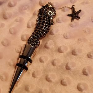 🍁Fall Bundle 3/$20🍁Mudpie Seahorse Bottle Topper